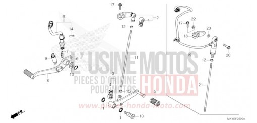 PEDALE CB650RACR de 2024